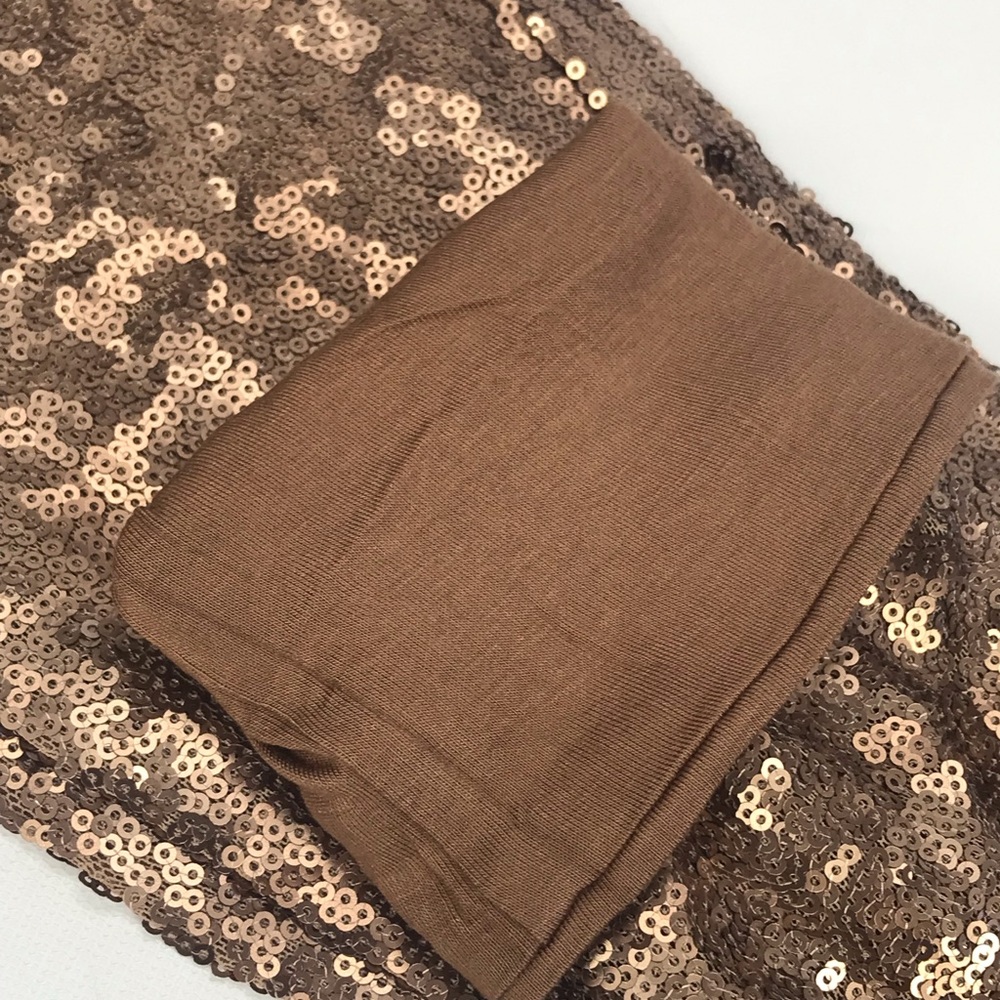 Bronze Gold Sequined Leggings - Picture 3 of 8